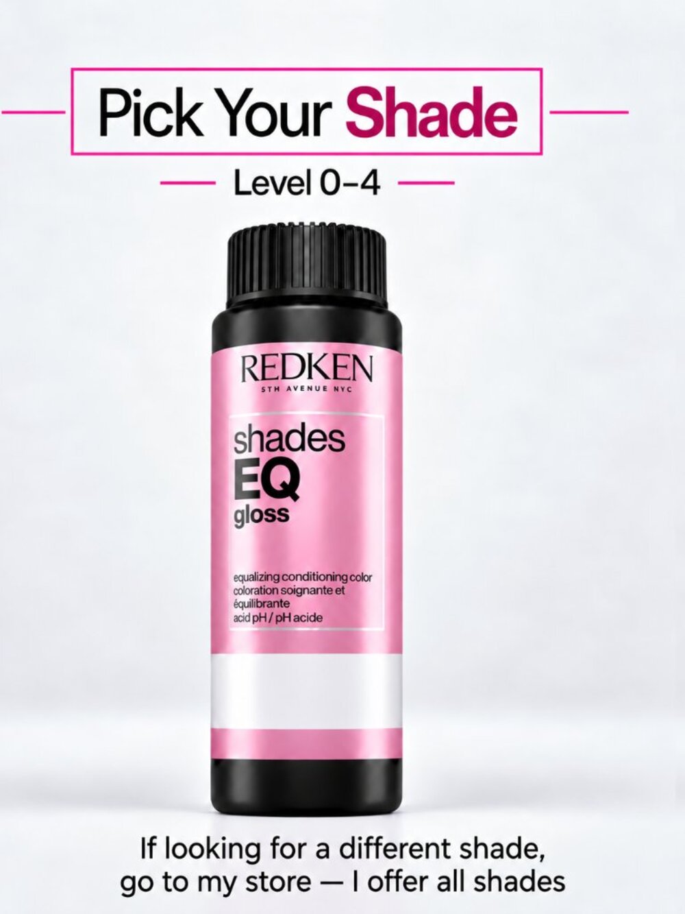 Redken Shades EQ Gloss Pick Your Shade Level 0–4 Demi-Permanent Hair Color 2 oz